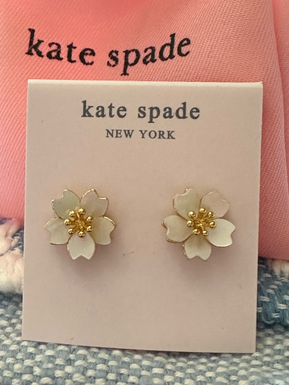 kate spade Gold Flower‎ Stud Earrings